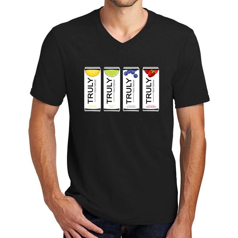 Truly Hard Seltzer Variety Pack Unisex V-Neck T-Shirt Men Black