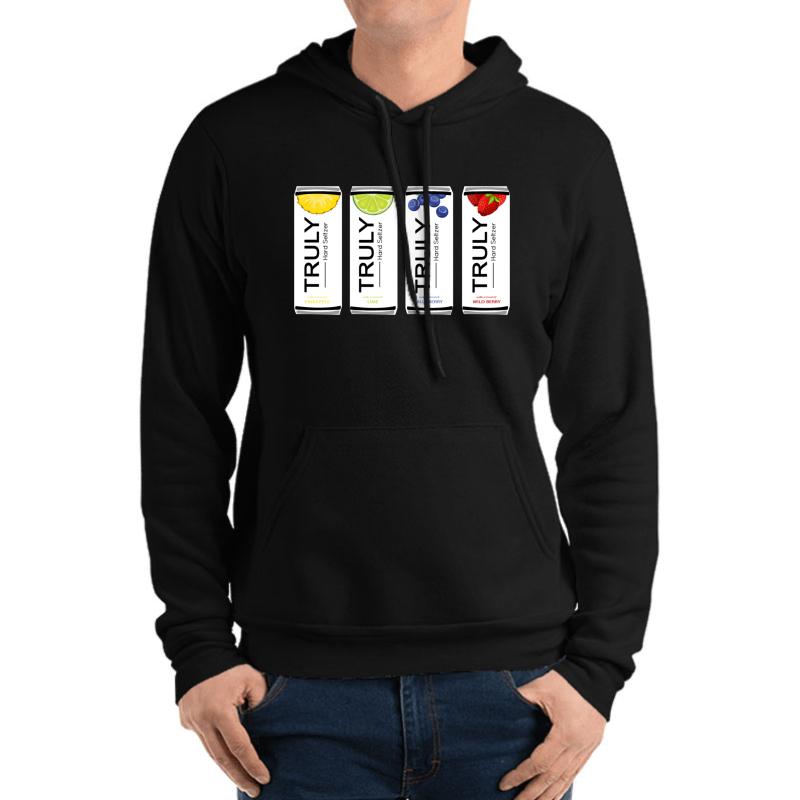 Truly Hard Seltzer Variety Pack Unisex Hooded Sweatshirt Men Black