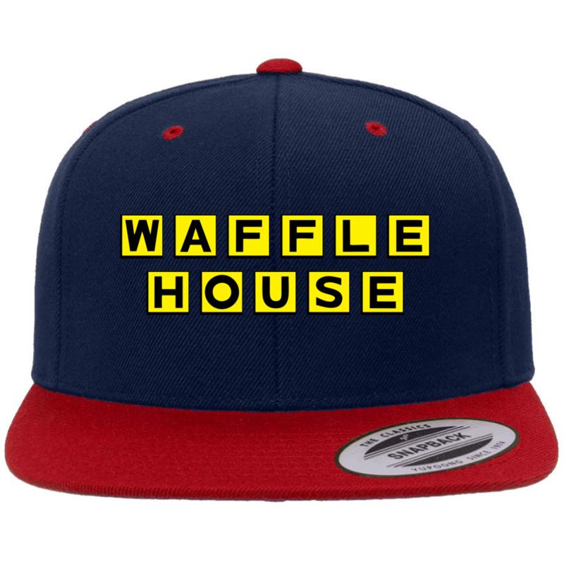 Waffle House Premium Flat Bill Snapback Cap  Navy