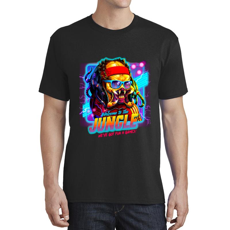 Welcome To The Jungle The Predator Retro Unisex T-Shirt Men Black