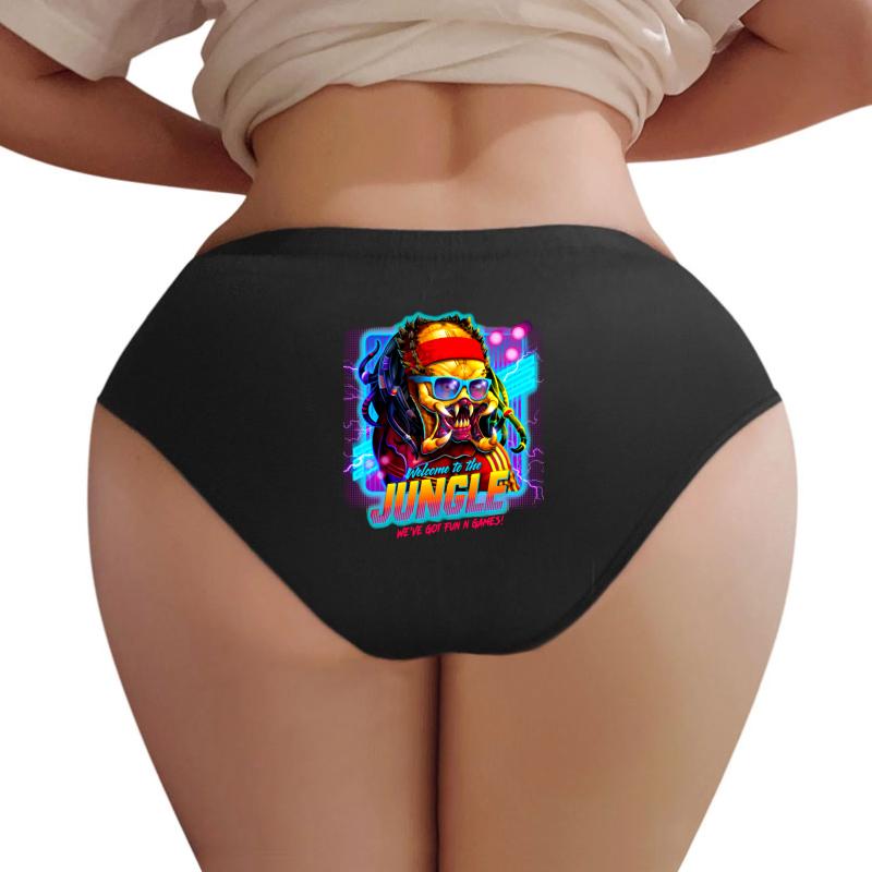 Welcome To The Jungle The Predator Retro Women Underwear Panties Women Black