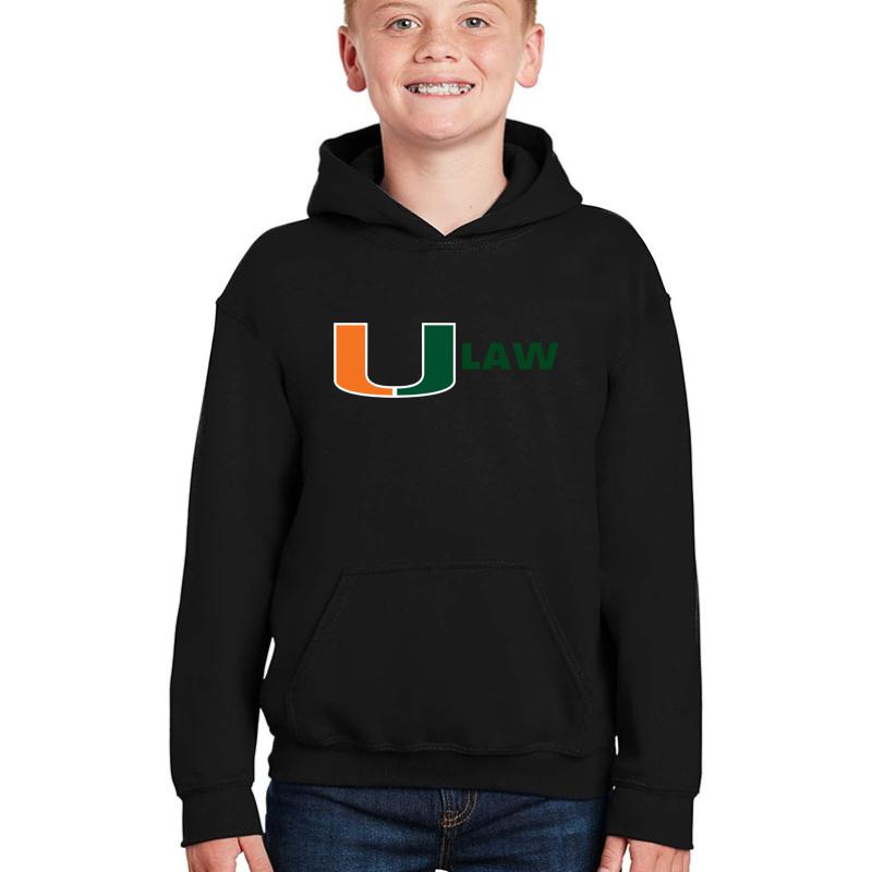 University Of Miami Law Youth Hooded Sweatshirt Boy Black