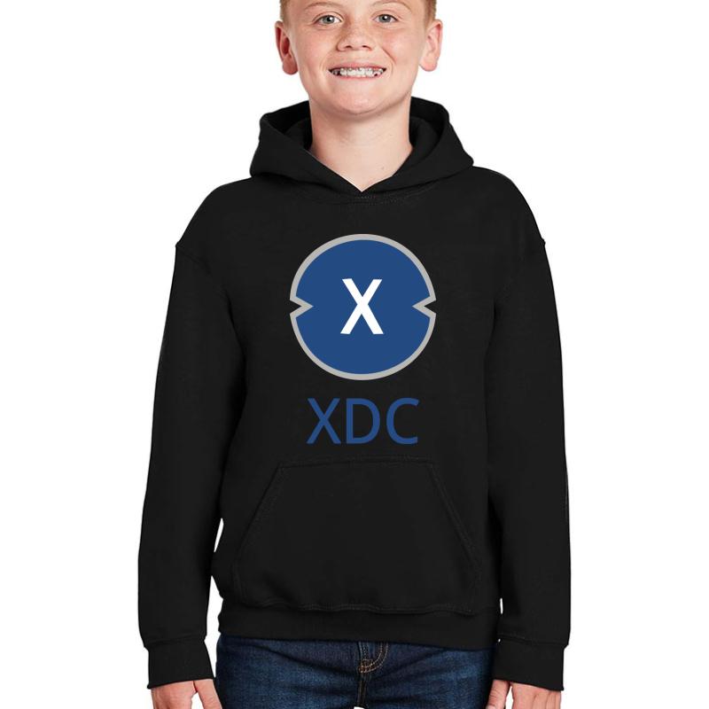 Xinfin Xdc Coin Youth Hooded Sweatshirt Boy Black