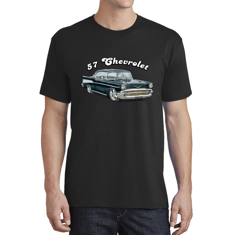 1957 Chevrolet Bel Air Design Unisex T-Shirt Men Black