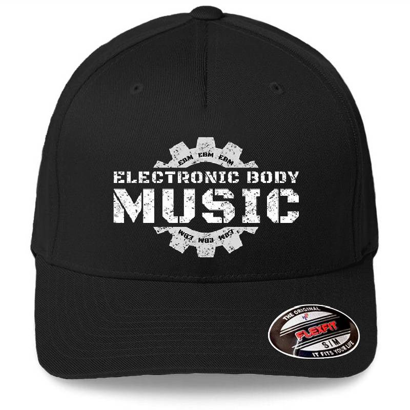 Electronic Body Music EBM Gear Logo Premium Flat Bill Snapback Caps