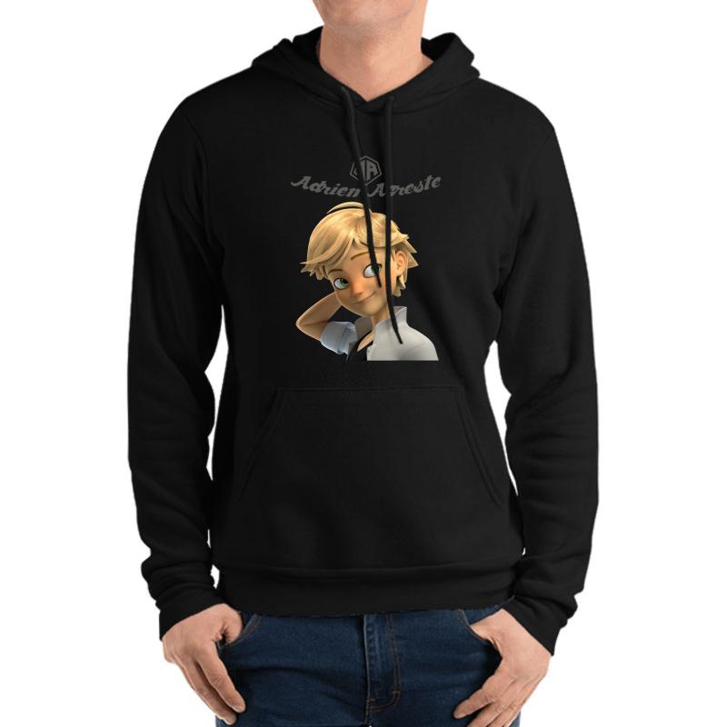 Adrien Agreste Unisex Hooded Sweatshirt Men Black