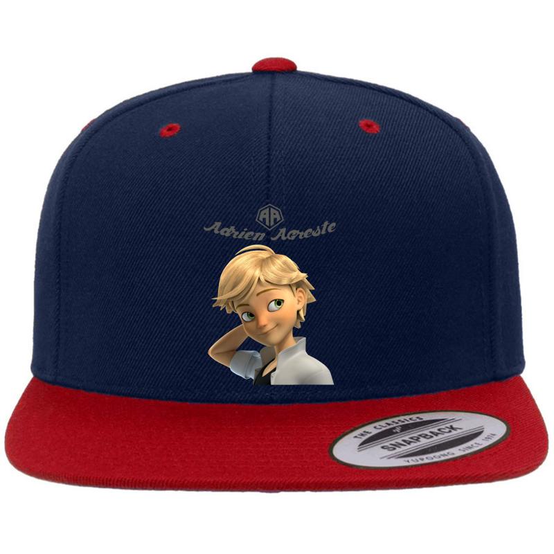 Adrien Agreste Premium Flat Bill Snapback Cap  Navy