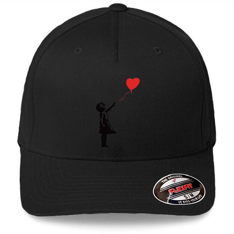Banksy Ballon Girl Premium Flat Bill Snapback Caps