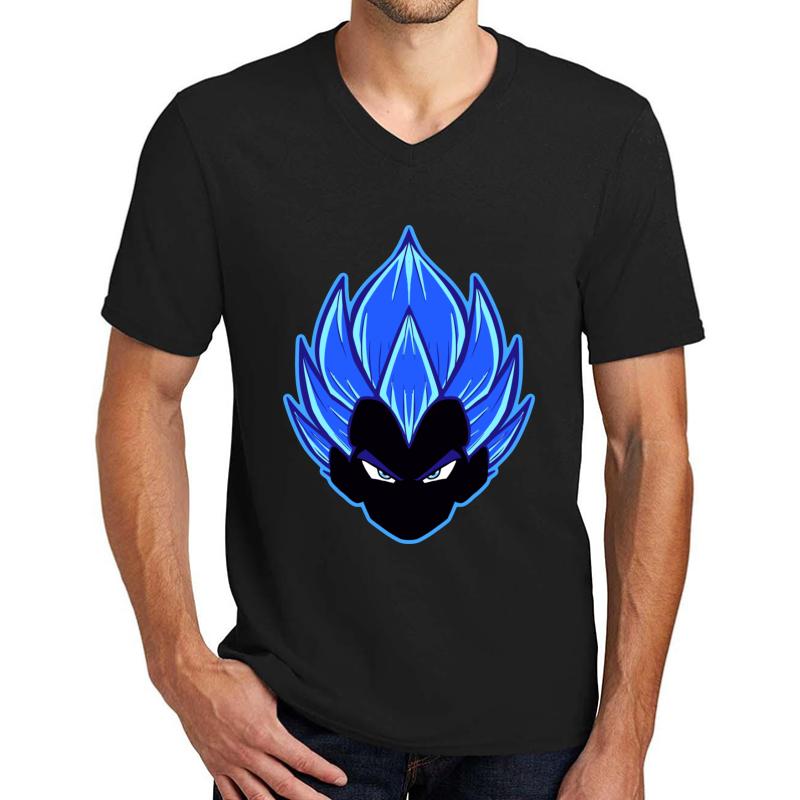 Vegeta Blue Unisex V-Neck T-Shirt Men Black