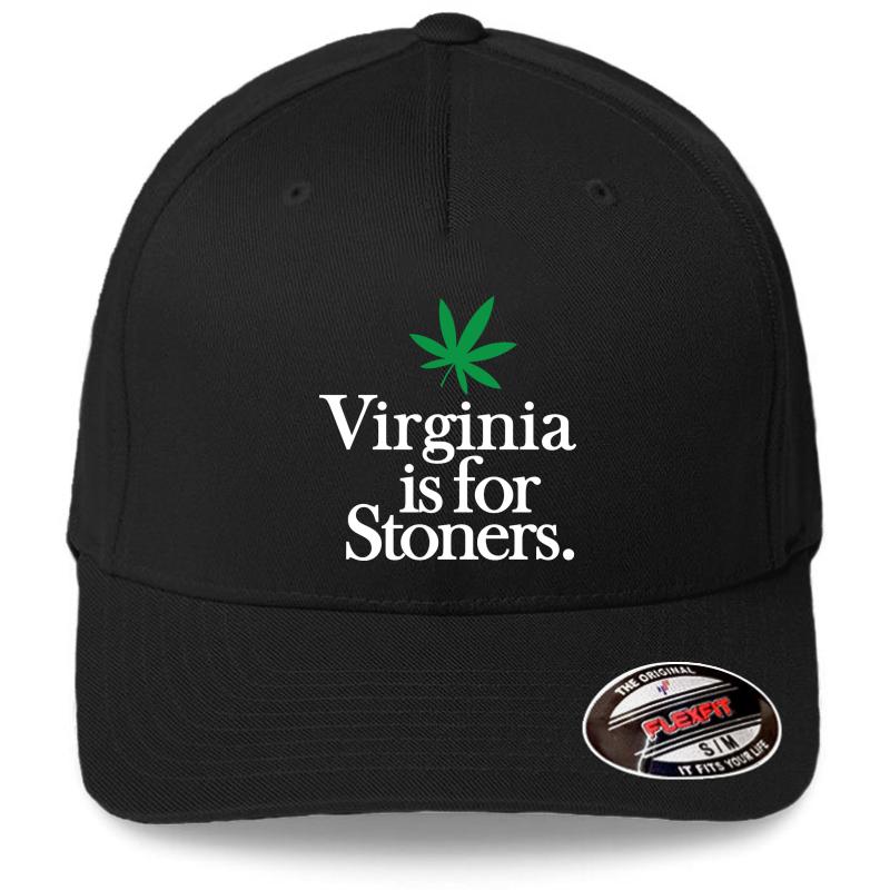 Virginia Is For Stoners Flexfit Baseball Cap  Black