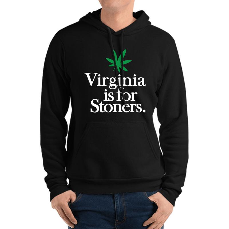 Virginia Is For Stoners Unisex Hooded Sweatshirt Men Black