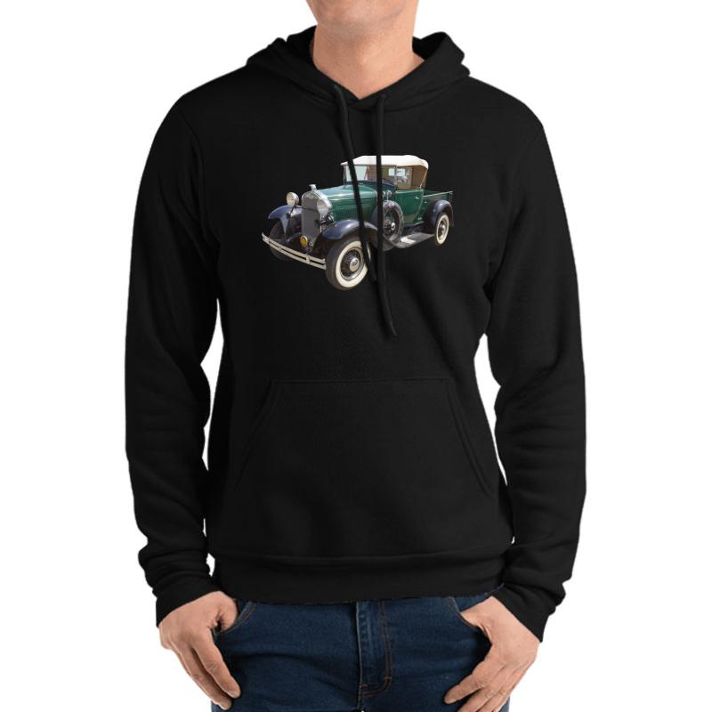 1930 Ford Model A Antique Pickup Truck Unisex Hooded Sweatshirt Men Black