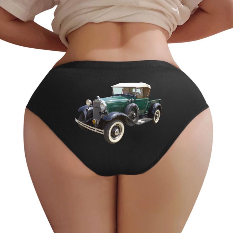 1930 Ford Model A Antique Pickup Truck Women Underwear Panties Women Black