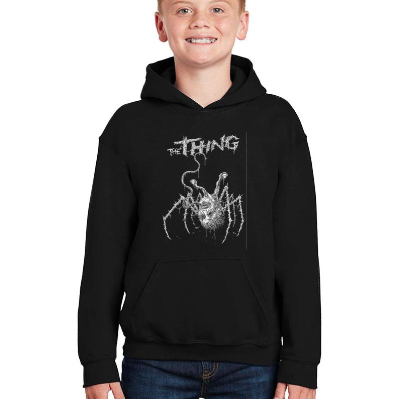 The Thing Classic Cult Horror Design Youth Hooded Sweatshirt Boy Black