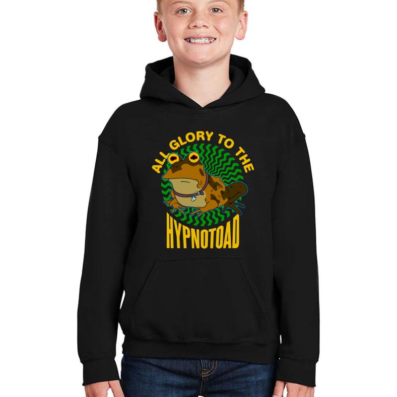 All Glory To The Hypnotoad Youth Hooded Sweatshirt Boy Black