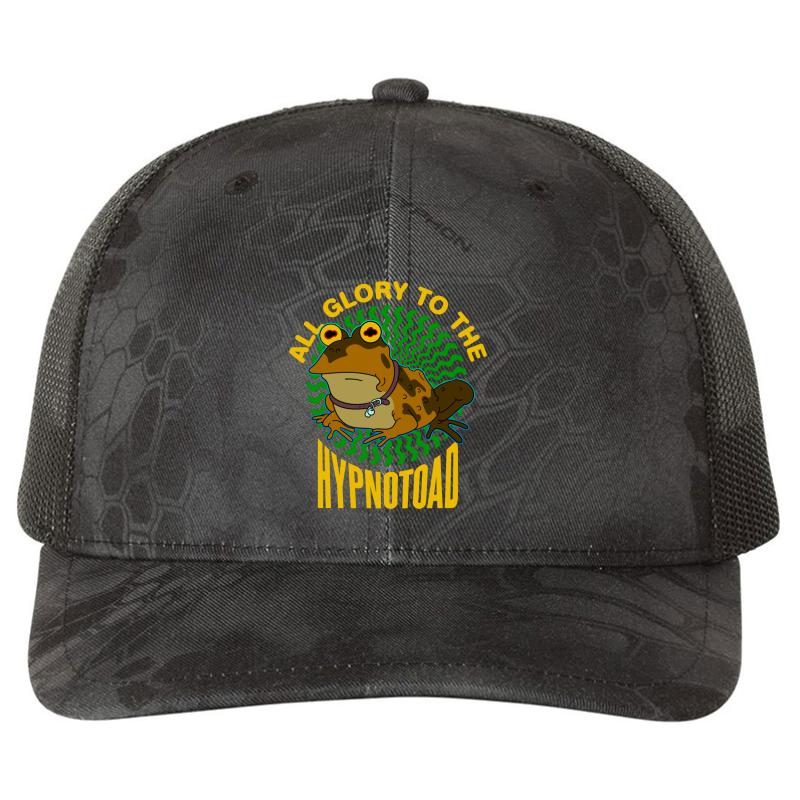 All Glory To The Hypnotoad Richardson Premium Trucker Snapback Cap  Kryptek Typhon Black