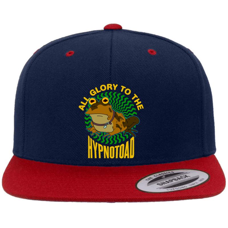 All Glory To The Hypnotoad Premium Flat Bill Snapback Cap  Navy