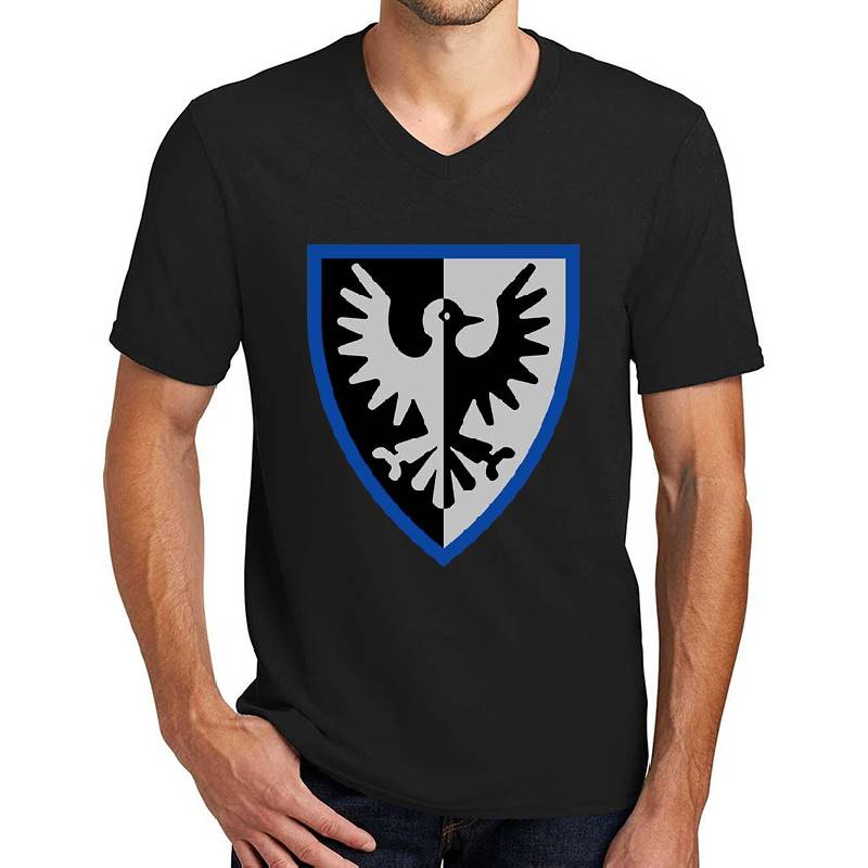 Black Falcon Shield Emblem - Blue Youth Hooded Sweatshirts