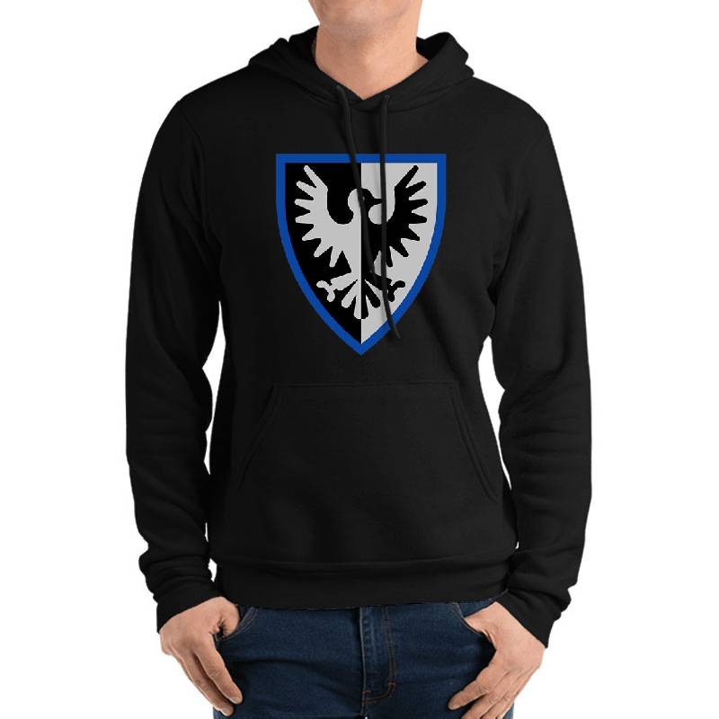 Black Falcon Shield Emblem - Blue Youth Hooded Sweatshirts