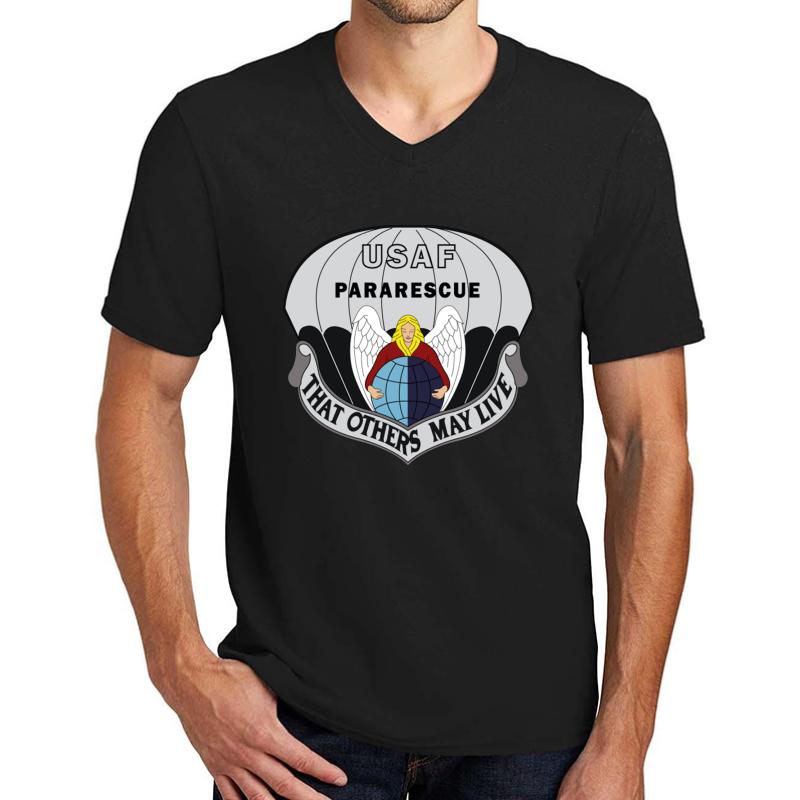 Air Force Pararescue That Others May Unisex V-Neck T-Shirt Men Black