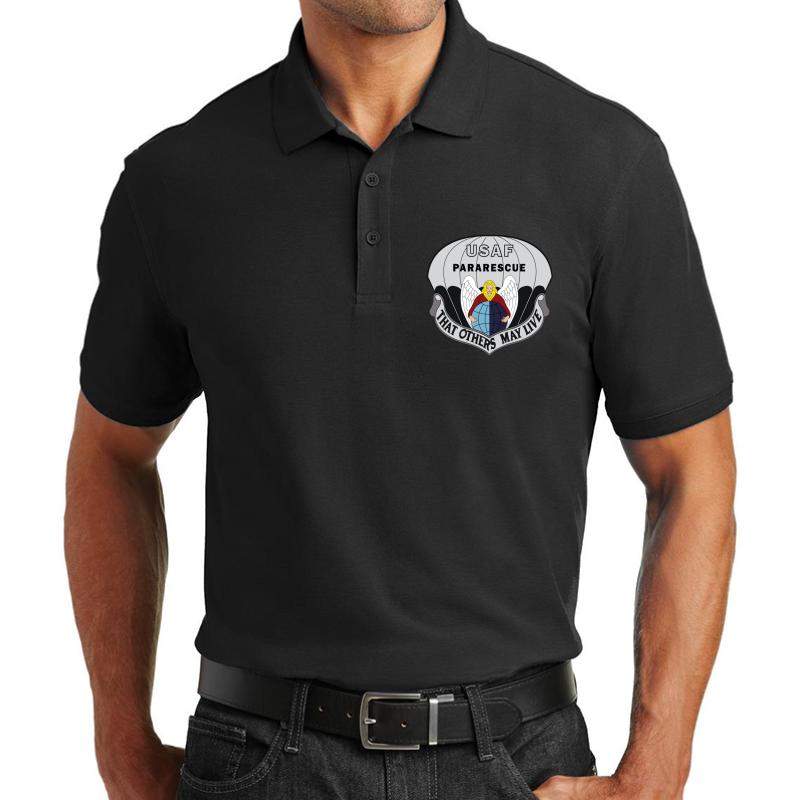 Air Force Pararescue That Others May Unisex Polo Jersey Sport Shirt Men Black