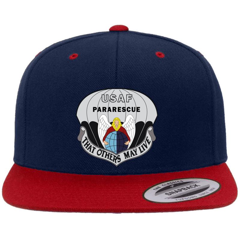 Air Force Pararescue That Others May Premium Flat Bill Snapback Cap  Navy