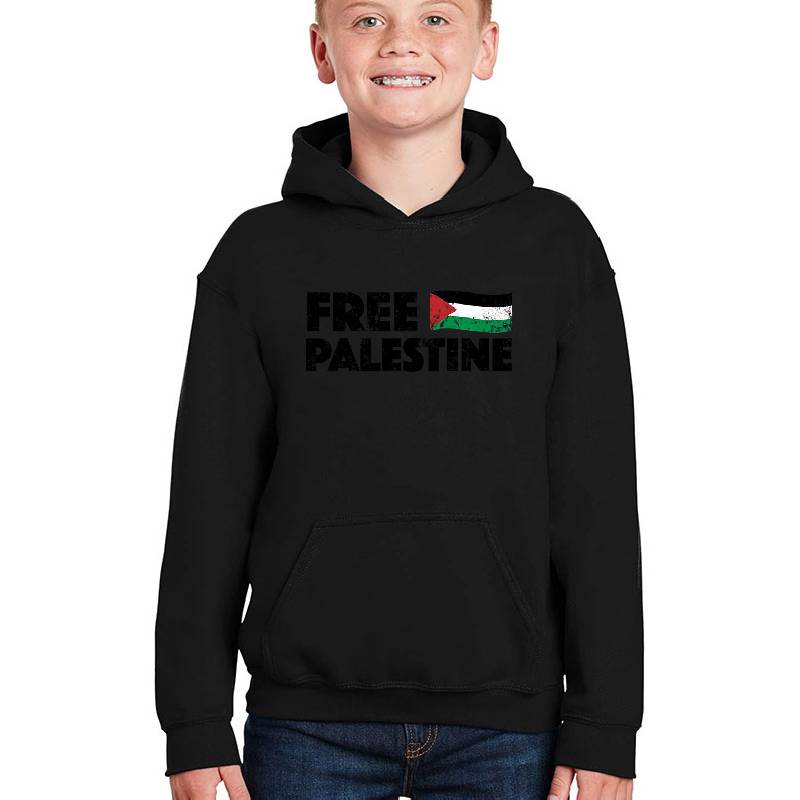 Free Palestine Distressed Flag support Arabic Save Gaza Free Palestine Free Gaza Jerusalem Youth T-Shirts