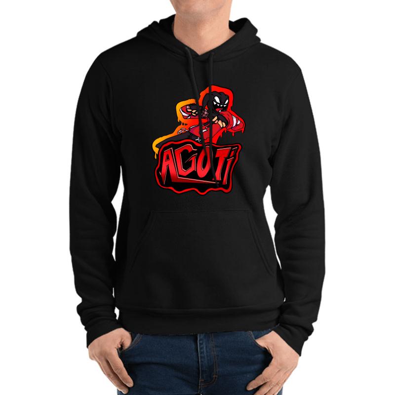 Agoti Fnf Mod Character Graffiti Unisex Hooded Sweatshirt Men Black