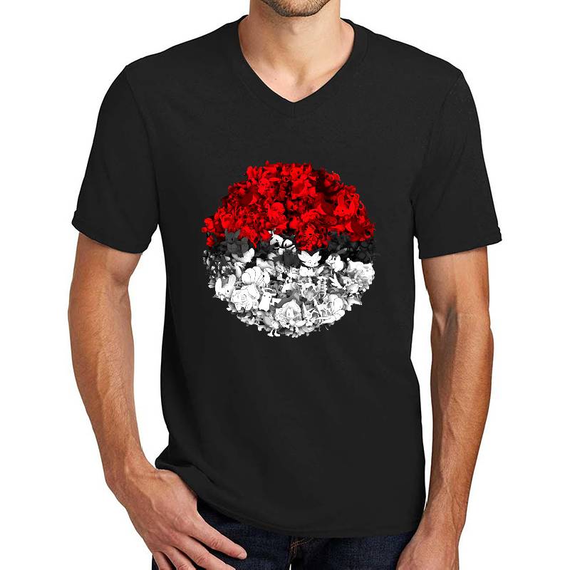 Pokeball With Thousand Pokemons Unisex T-shirts