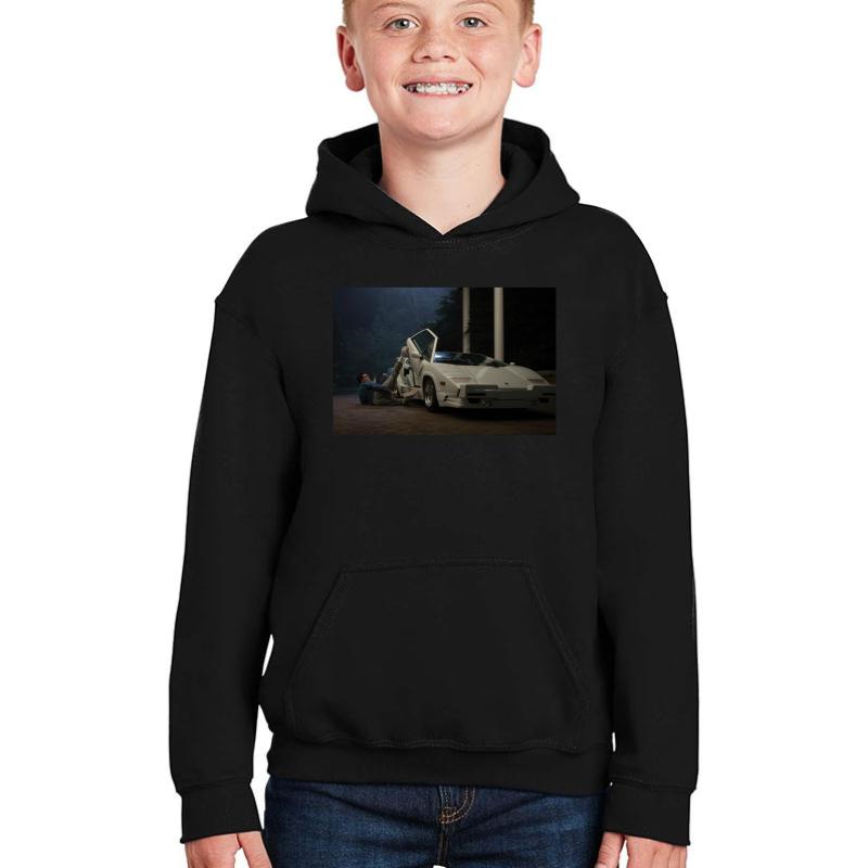 Wolf Of Wall Street White Lambo Youth Hooded Sweatshirt Boy Black