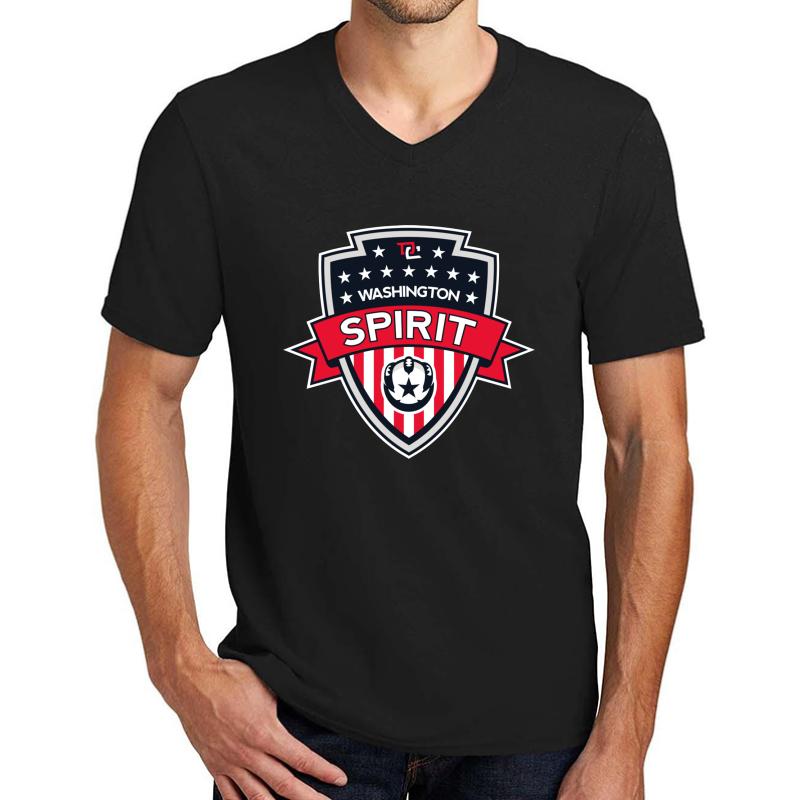 Washington Spirit Icon Unisex V-Neck T-Shirt Men Black