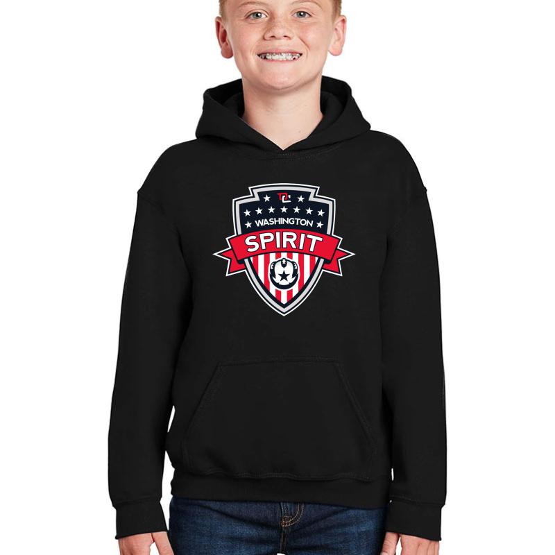 Washington Spirit Icon Youth Hooded Sweatshirt Boy Black