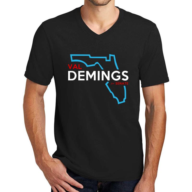 Val Demings For Senate 2022 Election Unisex V-Neck T-Shirt Men Black