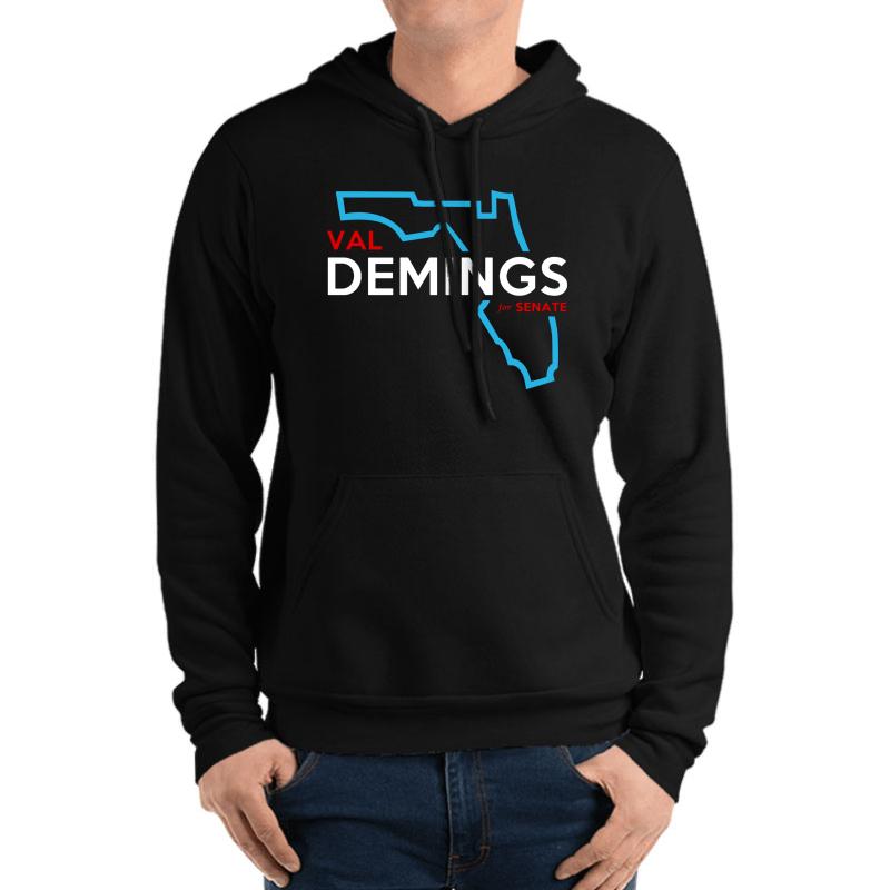 Val Demings For Senate 2022 Election Unisex Hooded Sweatshirt Men Black