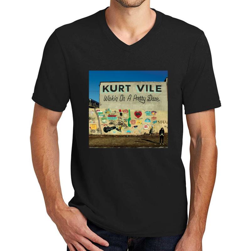 The Wall Kurt - Wakin On A Pretty Daze Unisex V-Neck T-Shirt Men Black