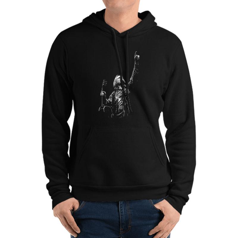 White And Black Tom Arts Petty Music Legends Live Forever Unisex Hooded Sweatshirt Men Black