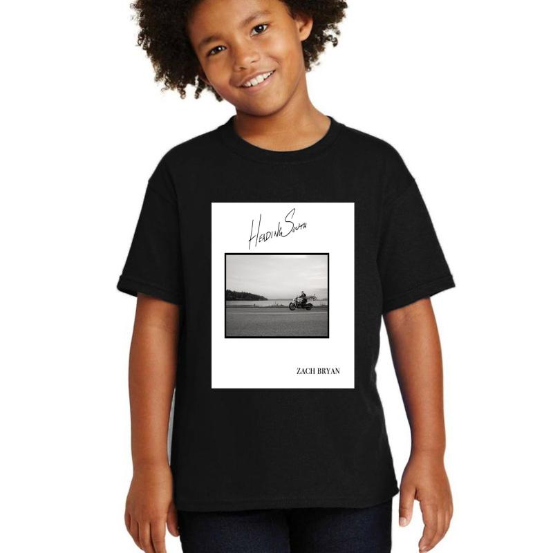 Zach Bryan Singer Youth T-Shirt Boy Black