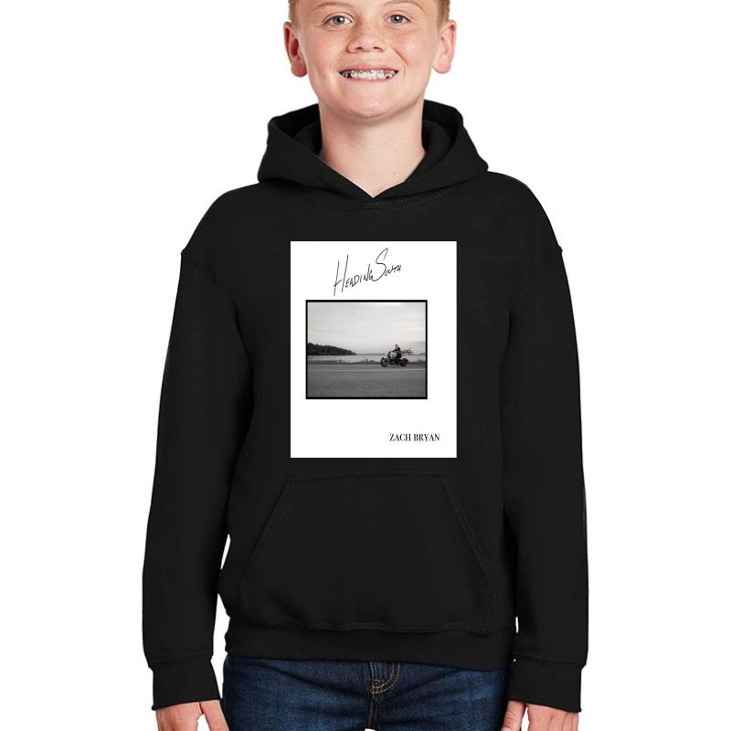 Zach Bryan Singer Youth Hooded Sweatshirt Boy Black