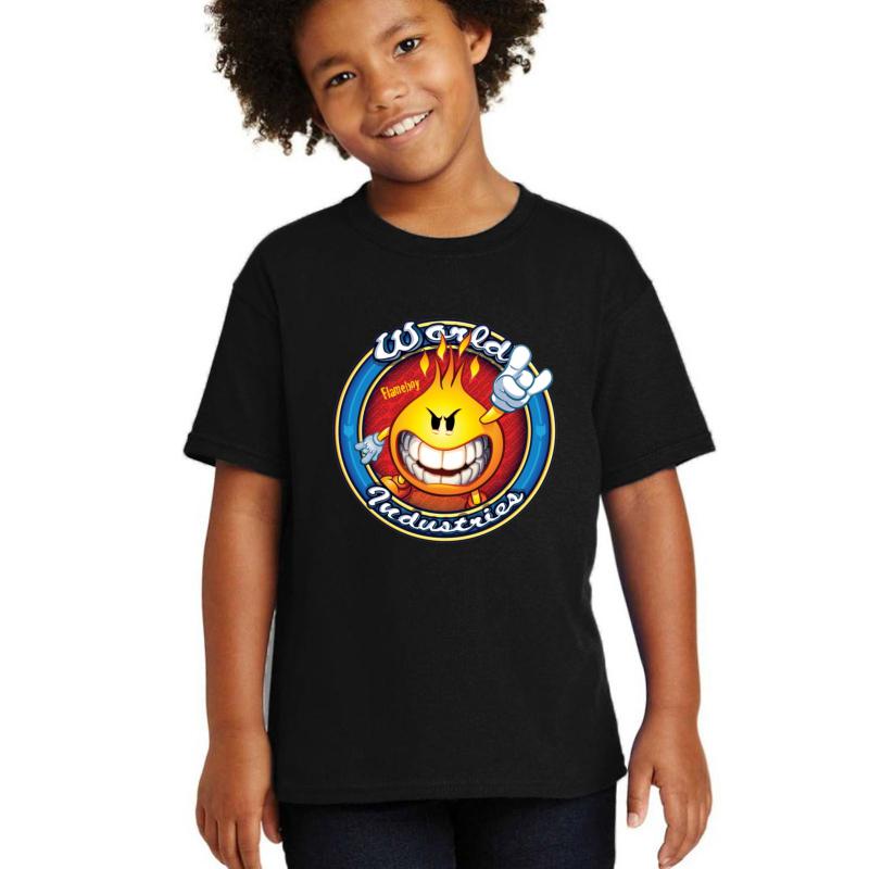 World Industries Flameboy Circle Youth T-Shirt Boy Black