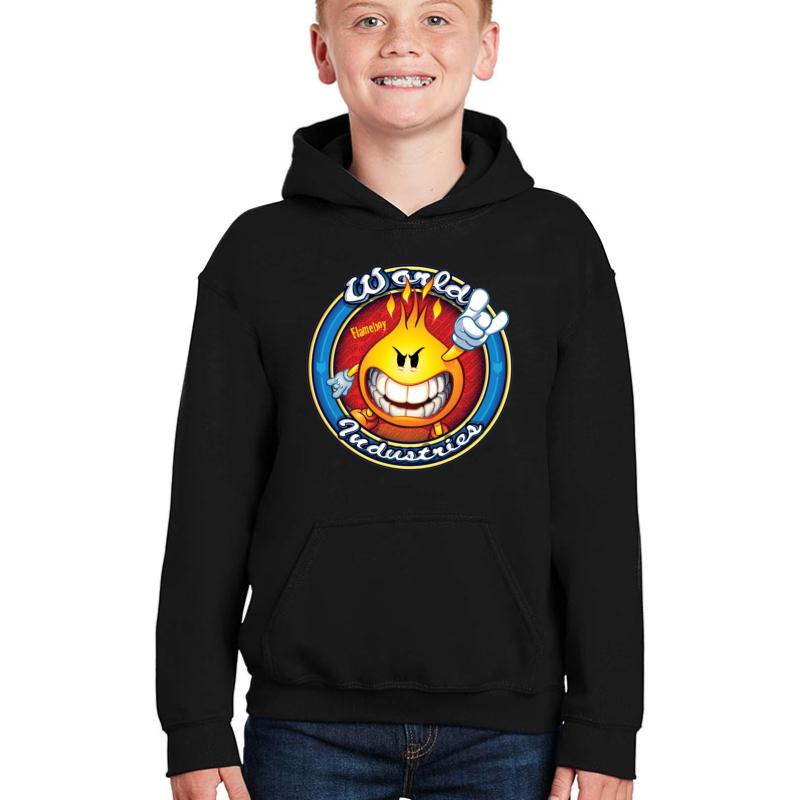 World Industries Flameboy Circle Youth Hooded Sweatshirt Boy Black