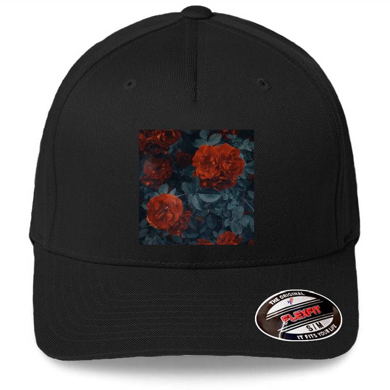 Red flowers Richardson Premium Trucker Snapback Caps