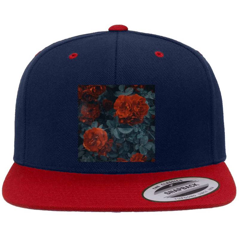 Red flowers Richardson Premium Trucker Snapback Caps