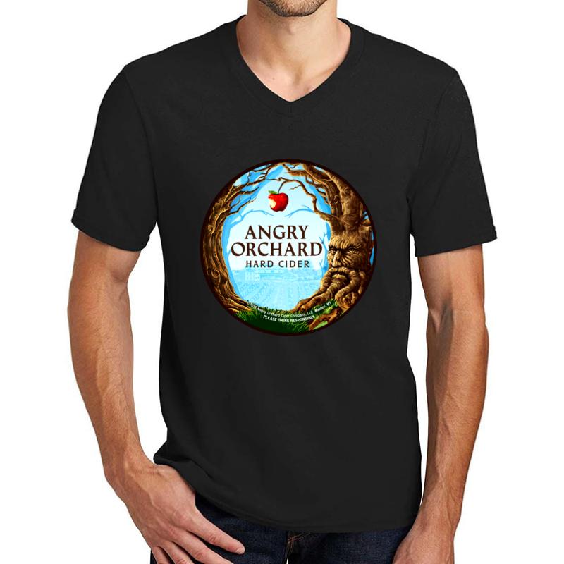 Angry Orchard Beer Unisex V-Neck T-Shirt Men Black