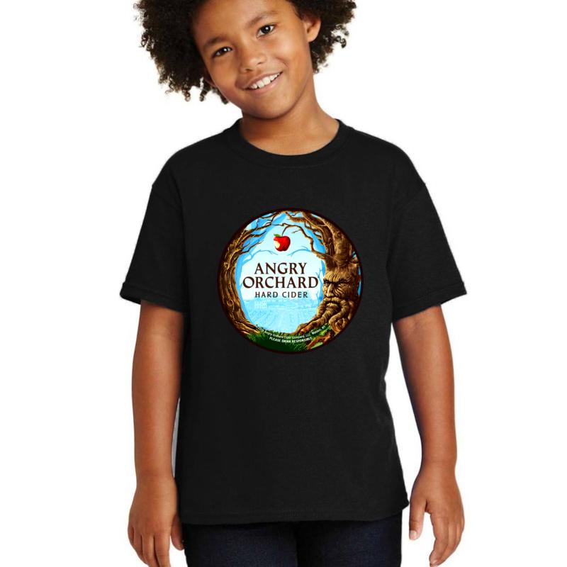 Angry Orchard Beer Youth T-Shirt Boy Black