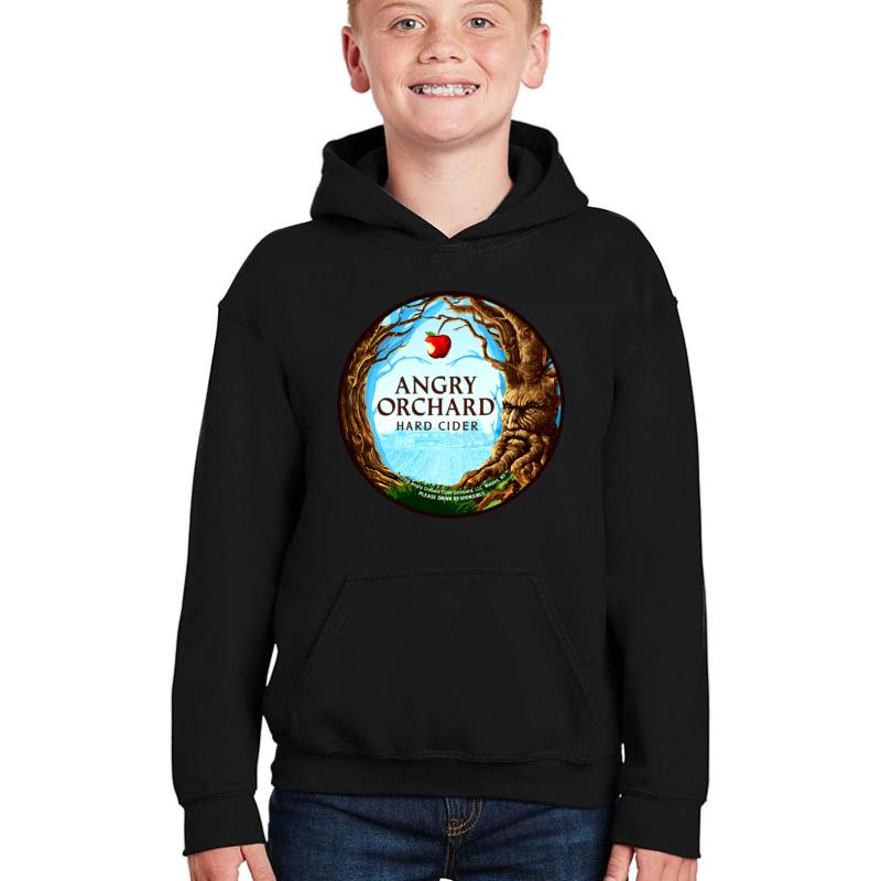 Angry Orchard Beer Youth Hooded Sweatshirt Boy Black