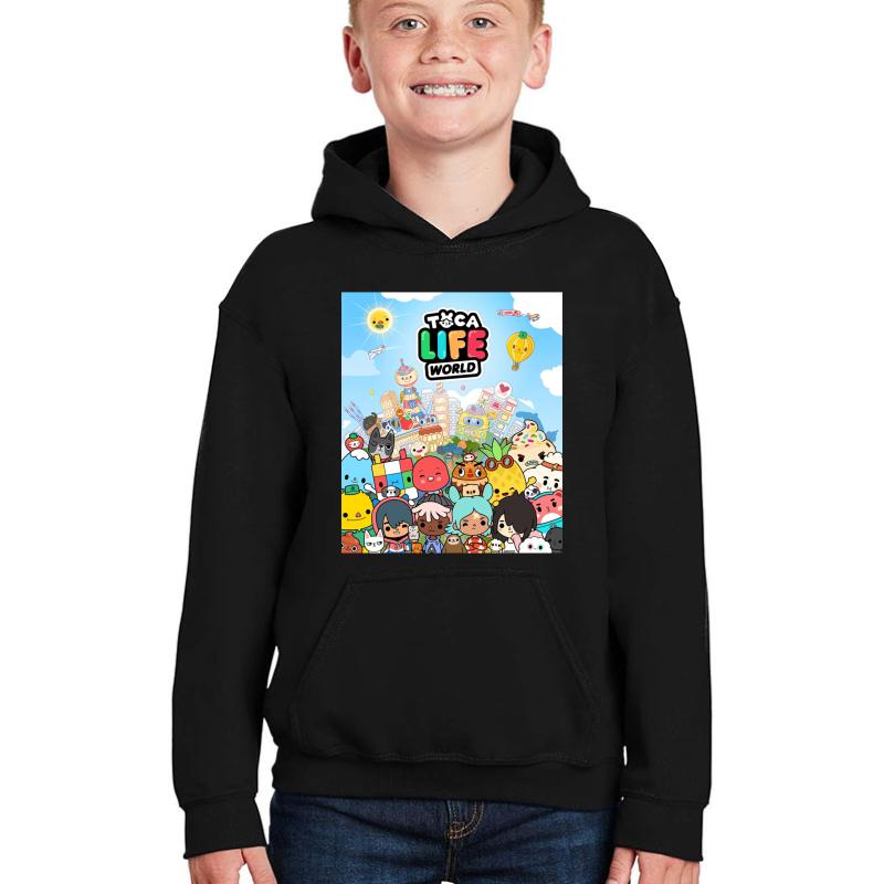 Toca Life World Youth Hooded Sweatshirt Boy Black