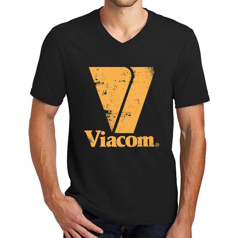 Viacom Shirt Unisex V-Neck T-Shirt Men Black