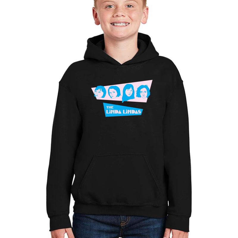 2Nd Official The Linda Lindas Youth Hooded Sweatshirt Boy Black