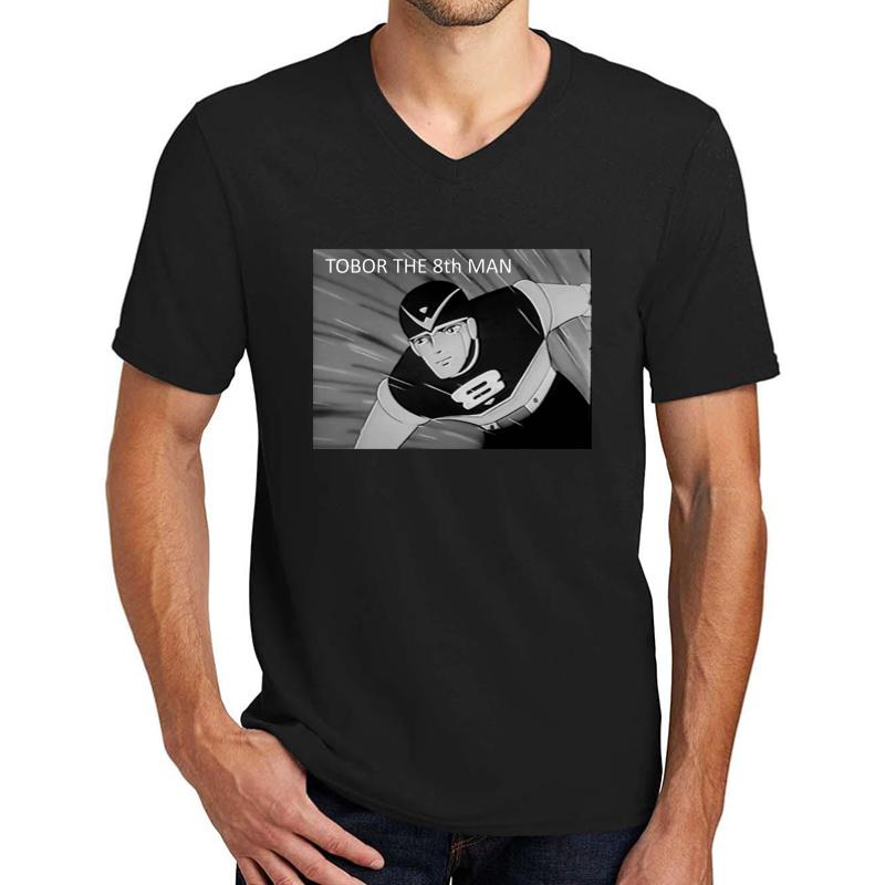 Tobor The 8Th Man Unisex V-Neck T-Shirt Men Black