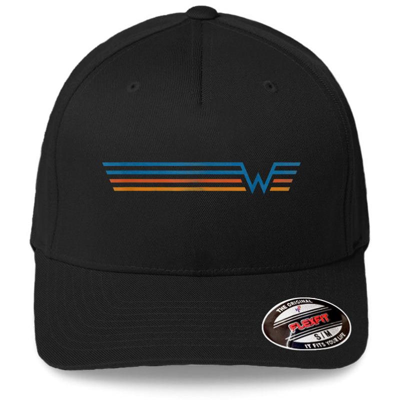 Weezer Color Stripe Christmas Flexfit Baseball Cap  Black